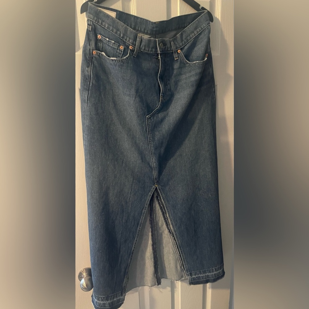 GAP Women's Blue Denim Maxi Skirt